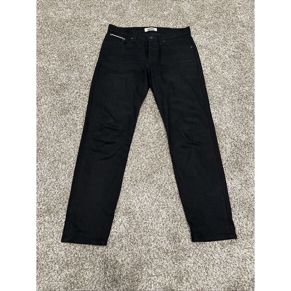 Naked & Famous Weird Guy Jeans Black Cobra Stretch Selvedge Men’s Size 31x30 - Picture 1 of 9